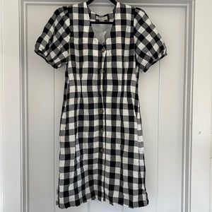 LOFT GINGHAM DRESS NWT